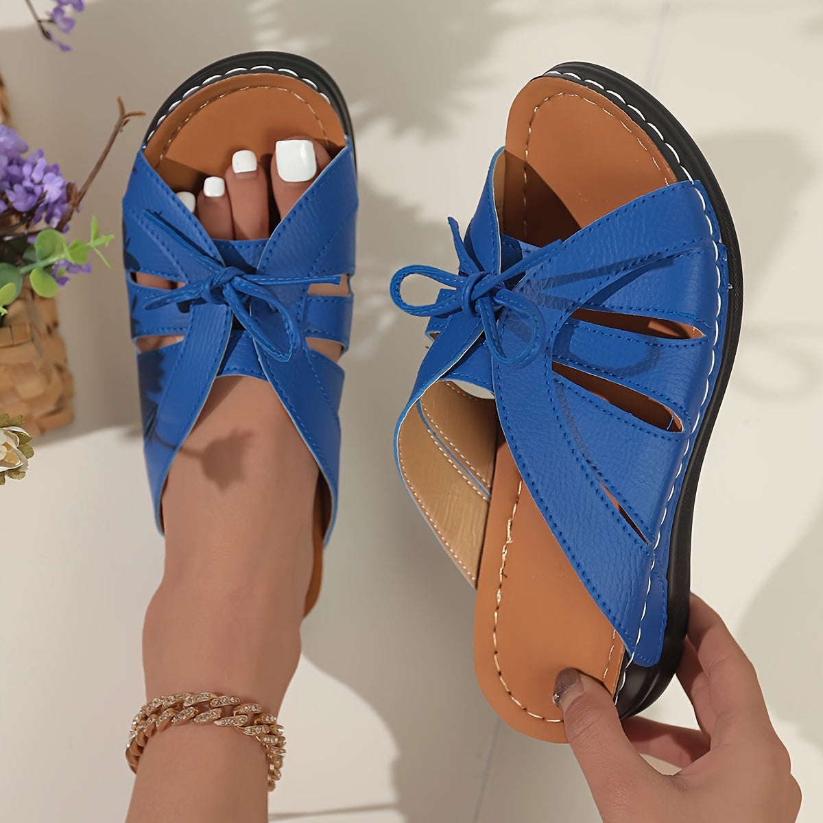 Women Vintage Premium Orthopedic Open Toe Summer Wedges Platform Sandals