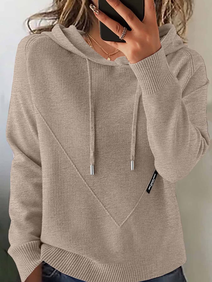 Women'S Autumn And Winter Long-Sleeved Hooded Sweater