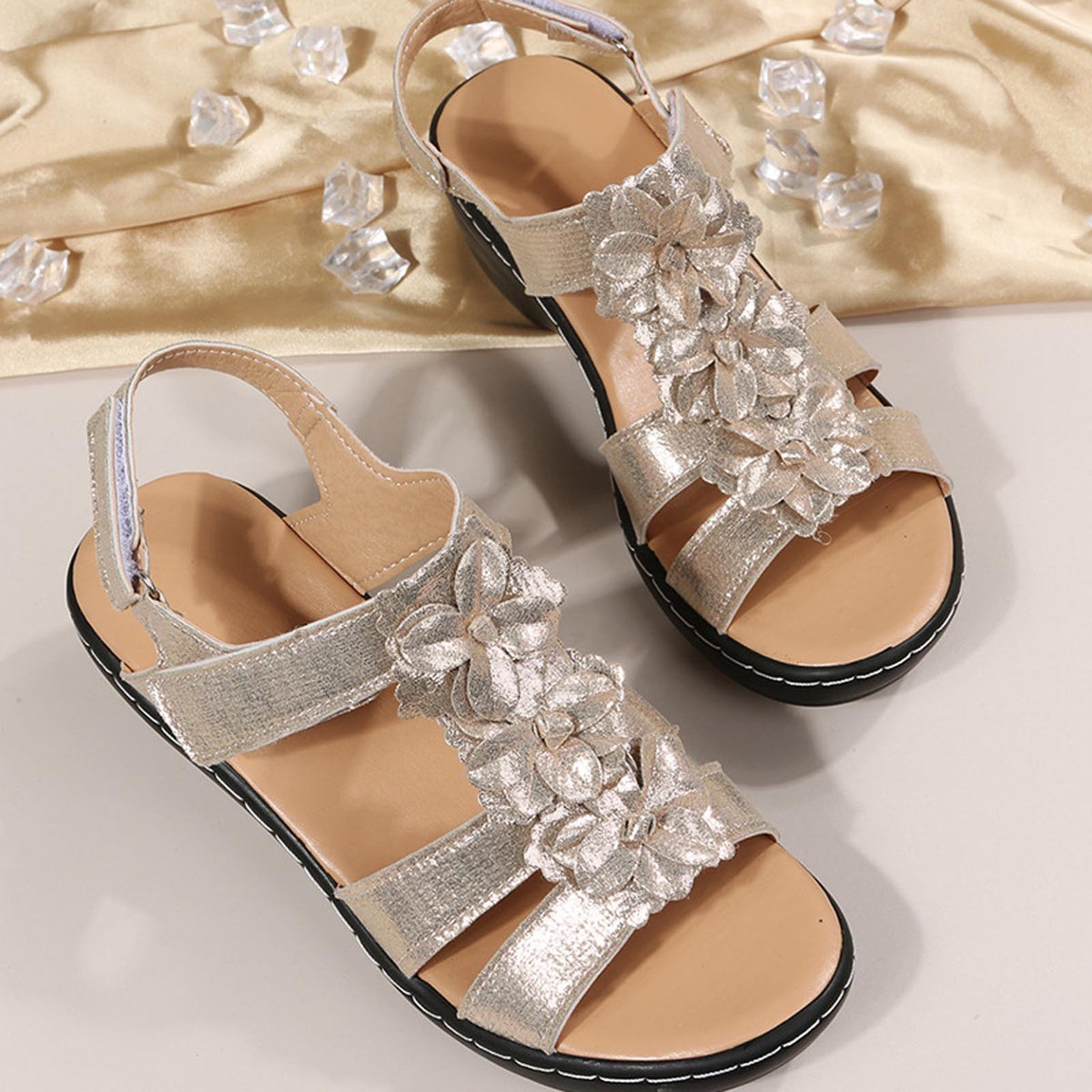 Women's summer series flower platform sandals