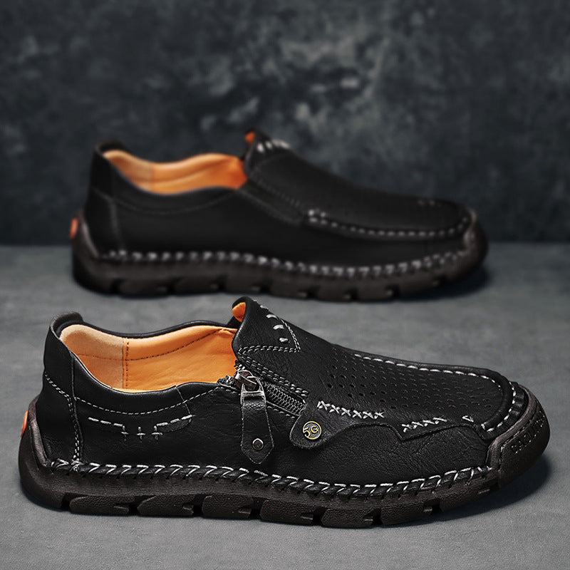 Finddbest™⏰Promotion - 70% OFF🔥 Men Casual Leather Loafer Summer Flat Soft Light Shoes