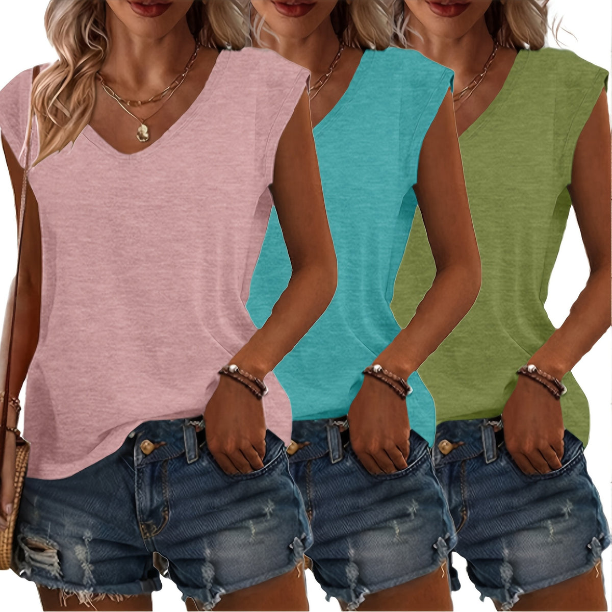Classic V-Neck Tee (3-Pack Set)