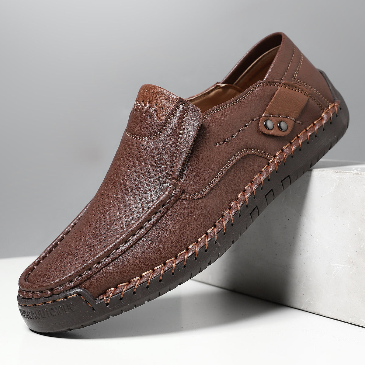 Last day for 50% off 🔥⏱️Christmas sale⏱️🔥Men's calfskin slip-on ⚡ hollow loafers