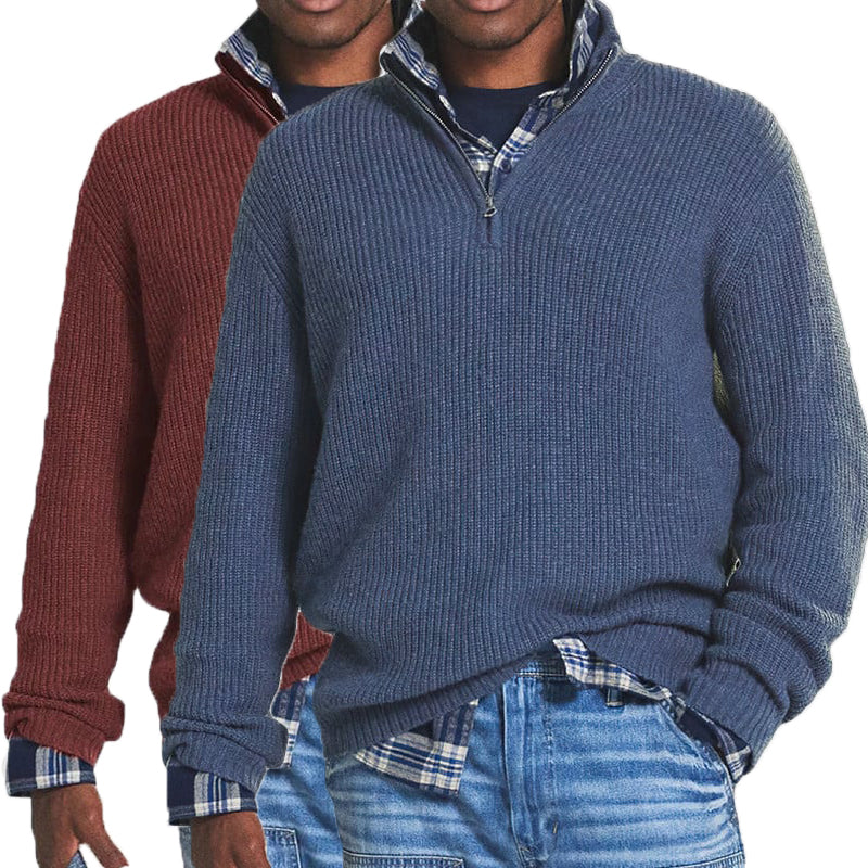 Men's Business Casual Zipper Sweatshirt