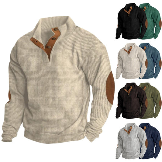 🔥Men's Outdoor Casual Stand Collar Long Sleeve Sweatshirt