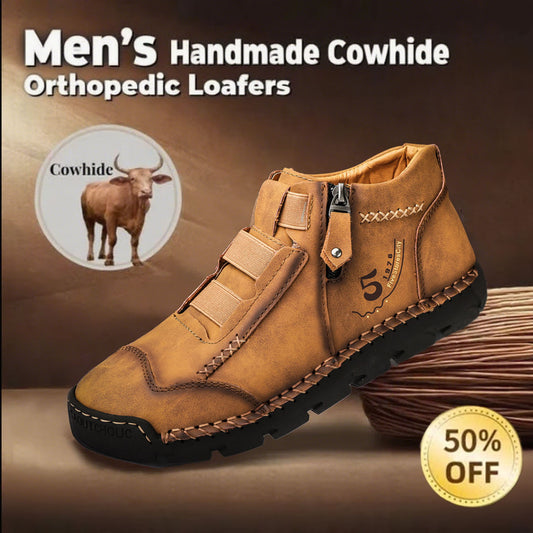 🔥Today 70% off🔥Men's genuine leather waterproof non-slip fashionable orthopedic shoes