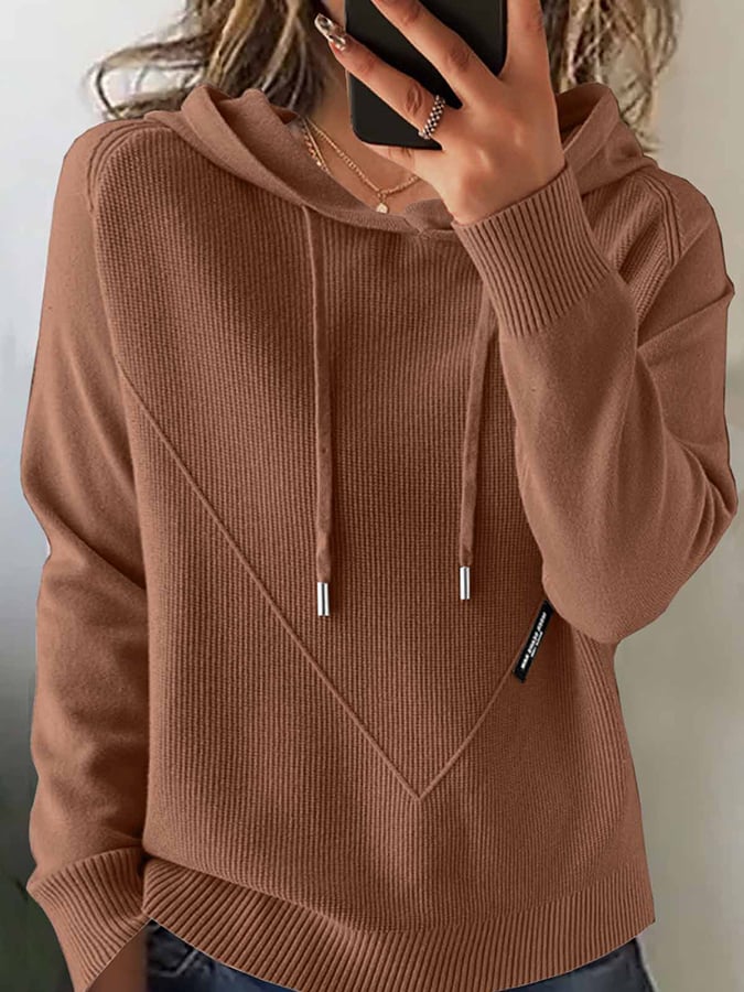 Women'S Autumn And Winter Long-Sleeved Hooded Sweater