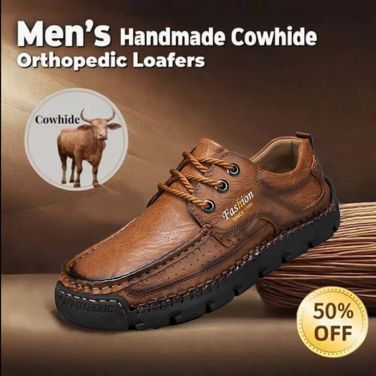 🔥Hot Sale🎉Men's premium ⚡ leather loafers with arch support