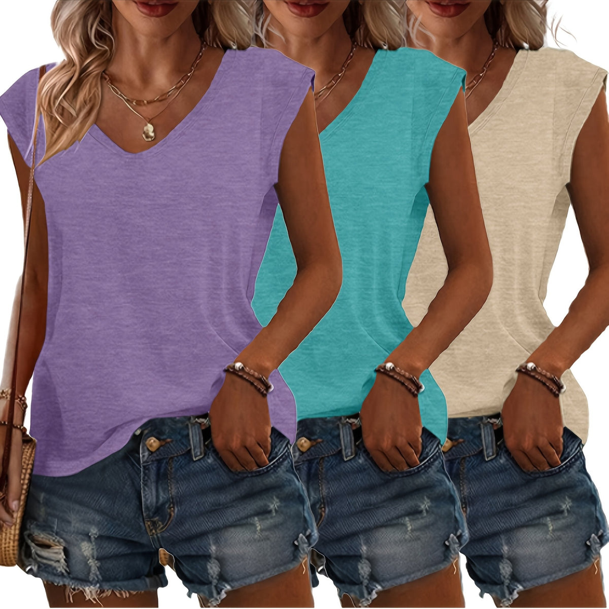 Classic V-Neck Tee (3-Pack Set)