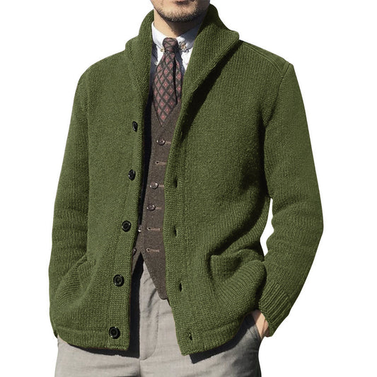 Men's Solid Color Knit Cardigan