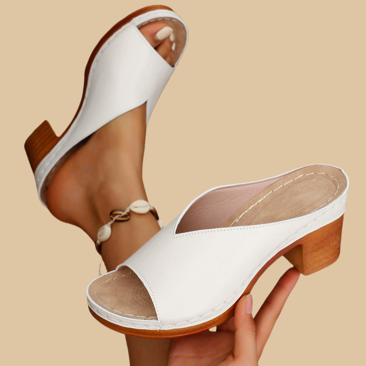 🔥NEW ARRIVAL 70% OFF - Orthopedic Chunky High Heel Sandals - BUY 2 FREE SHIPPING