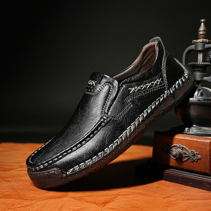 ⏰Christmas promotion - 50% OFF🔥 Men’s Premium Leather Loafers - Arch Support & Wide Fit Slip-On Shoes