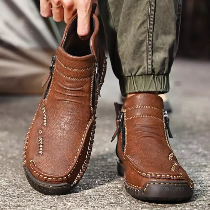 (🔥CLEARANCE SALE - 70% OFF)Men's Hand-sewn Cowhide Boots Comfortable Waterproof And Non-slip