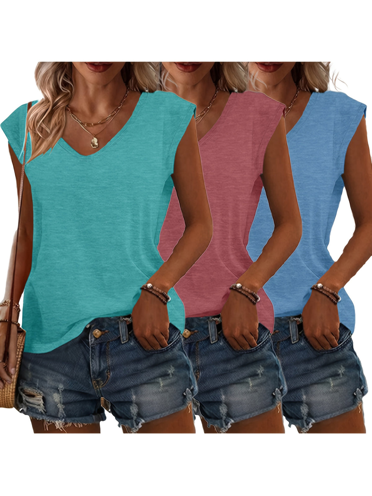 Classic V-Neck Tee (3-Pack Set)