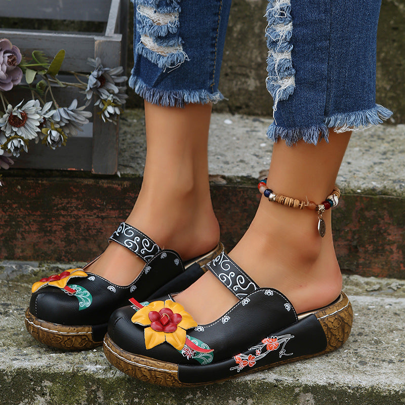 ❤️Mother's Day Sale 56% OFF❤️2025 🌹 Women's Orthopedic Roman Platform Sandals (  Leather Platform Sandals)
