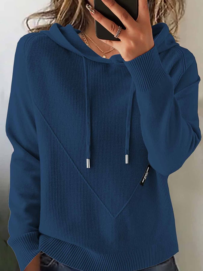 Women'S Autumn And Winter Long-Sleeved Hooded Sweater
