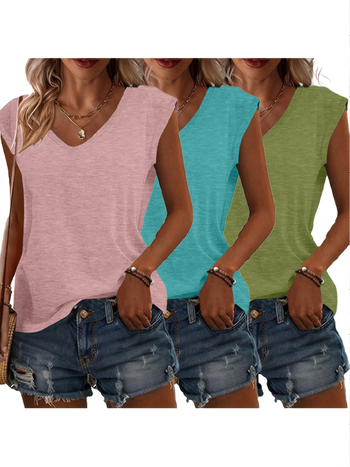 Classic V-Neck Tee (3-Pack Set)