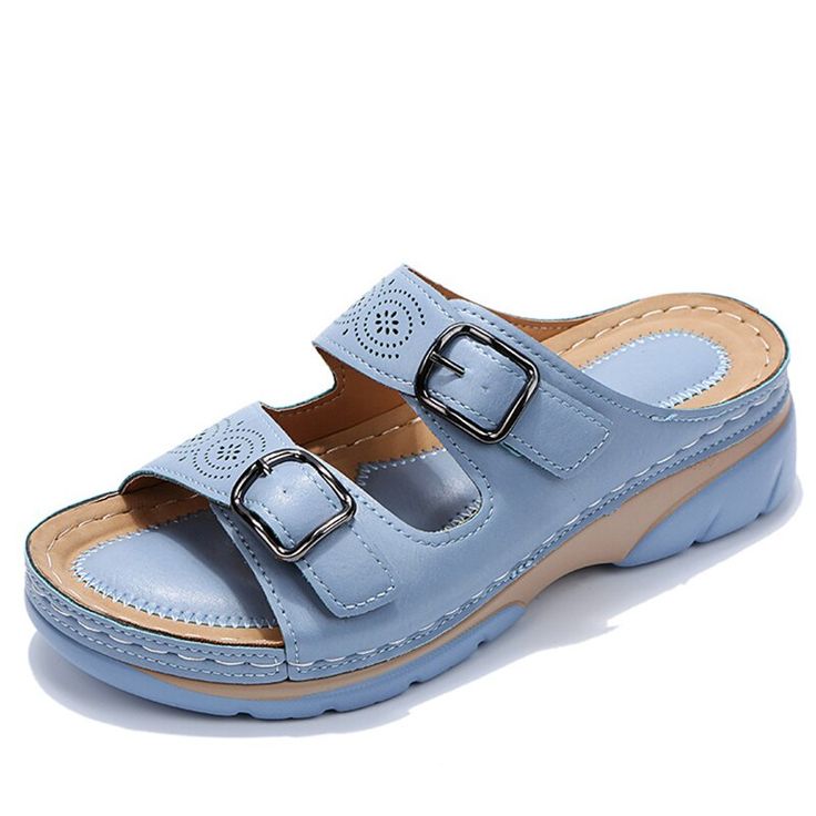 LAST DAY 50% OFF-Breathable Orthopedic Adjustable Ladies Leather Sandals