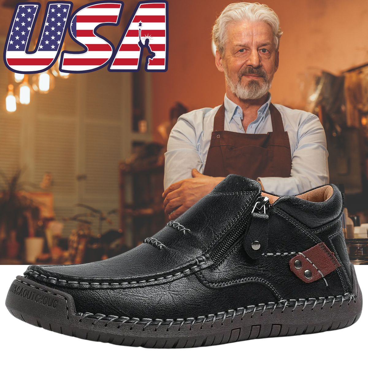 ⏰Limited Time Sale 70% OFF-Men’s   Premium Leather Slip
