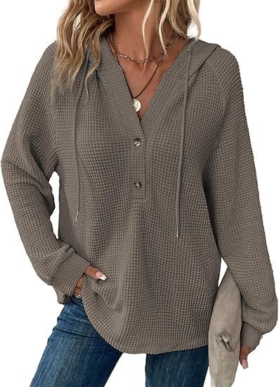 🔥Last day 70% off🔥-Women's Soft Solid Color Henley Collar Sweater Top