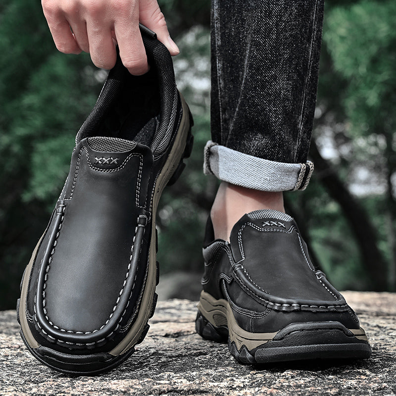 ⏰Promotion 60% OFF - 2025 New Men's Orthopedic Hands-Free Genuine Leather Slip On Loafers