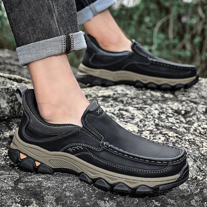 ⏰Promotion 60% OFF - 2025 New Men's Orthopedic Hands-Free Genuine Leather Slip On Loafers
