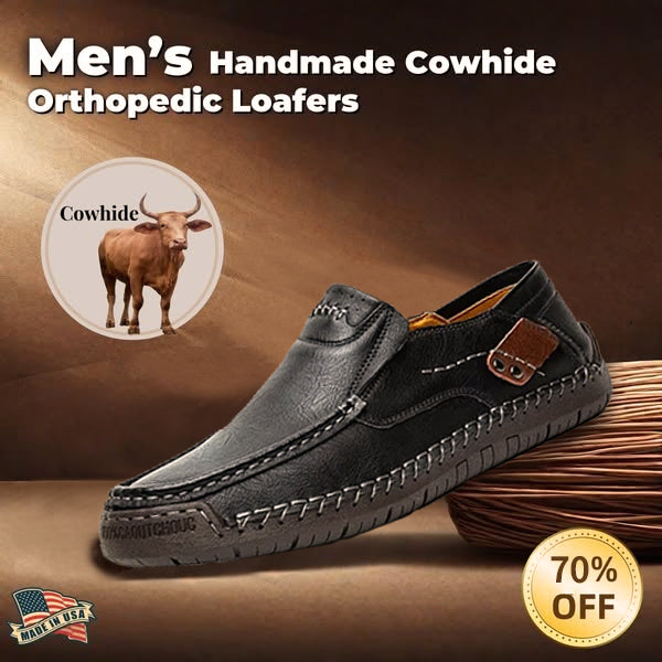⏰Christmas sale 70% OFF 🔥 Men's   Genuine Leather Slip-On Loafers