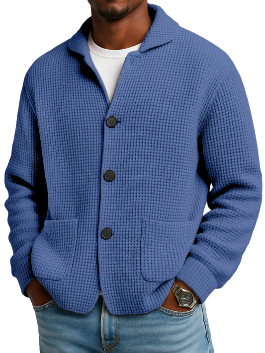 Autumn And Winter Solid Color Stand Collar Knitted Sweater Jacket