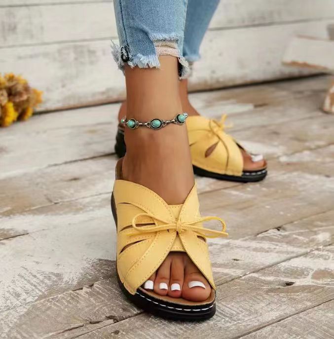 Women Vintage Premium Orthopedic Open Toe Summer Wedges Platform Sandals