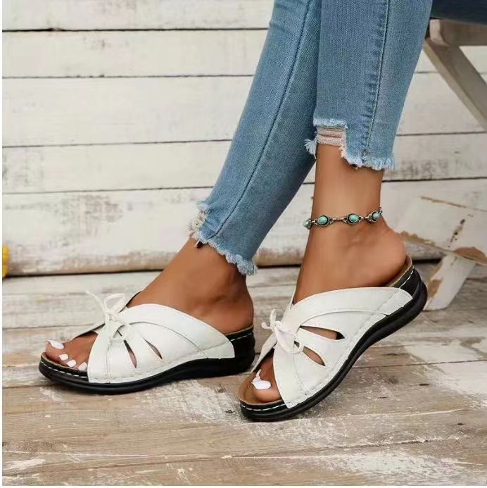 Women Vintage Premium Orthopedic Open Toe Summer Wedges Platform Sandals
