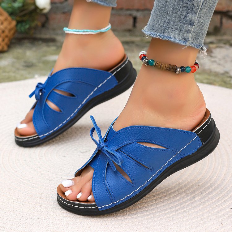 Women Vintage Premium Orthopedic Open Toe Summer Wedges Platform Sandals