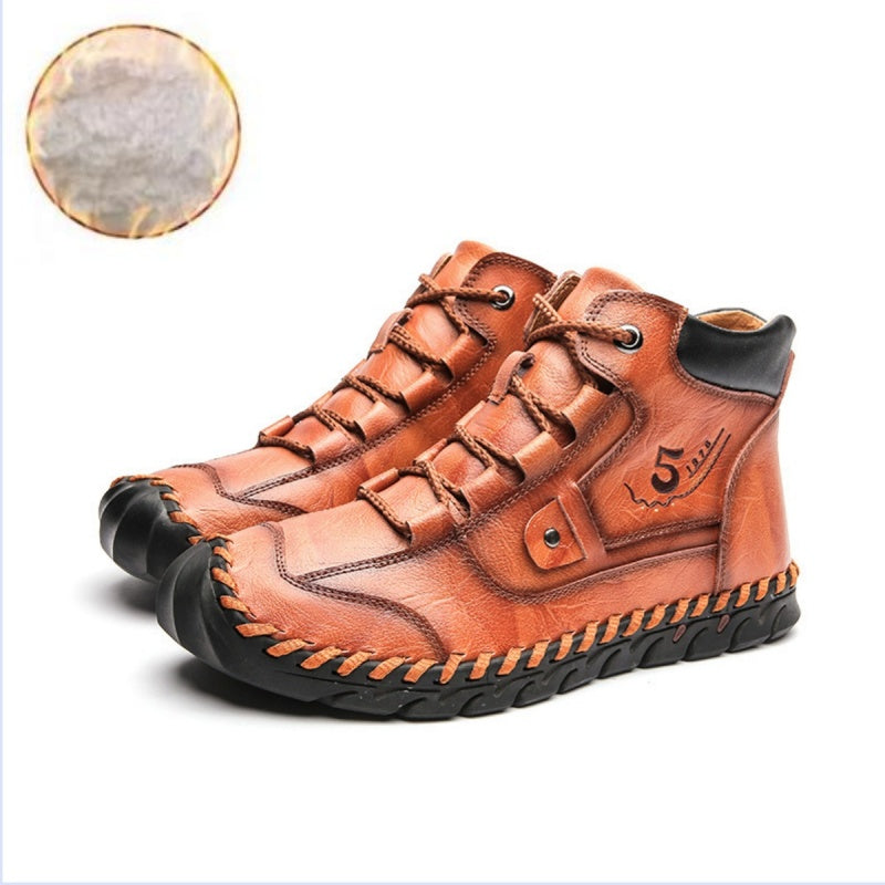 (🔥CLEARANCE SALE - 70% OFF)-Stitched Hand-Sewn Embossed Cowhide Medical Shoes - Relieve Soreness