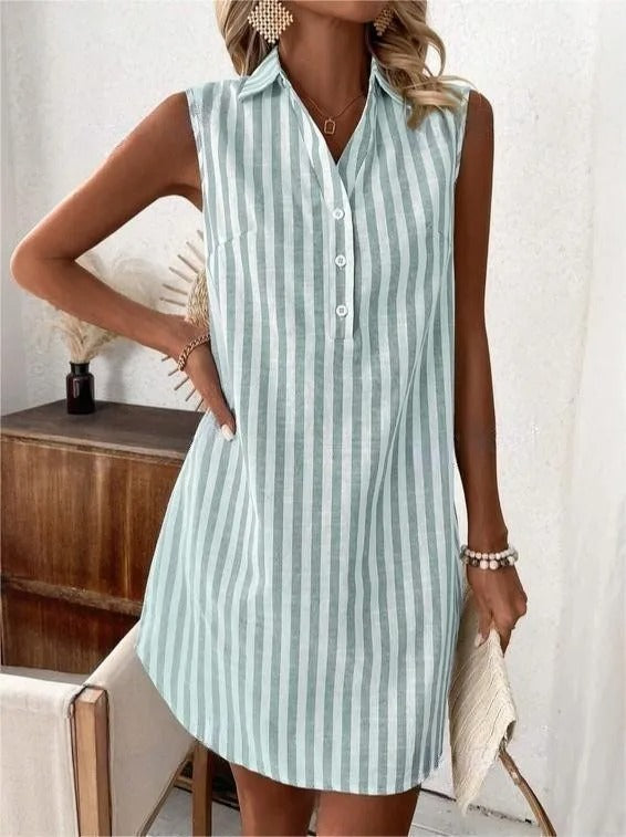 Frenzi - Gestreiftes Hemd Kleid