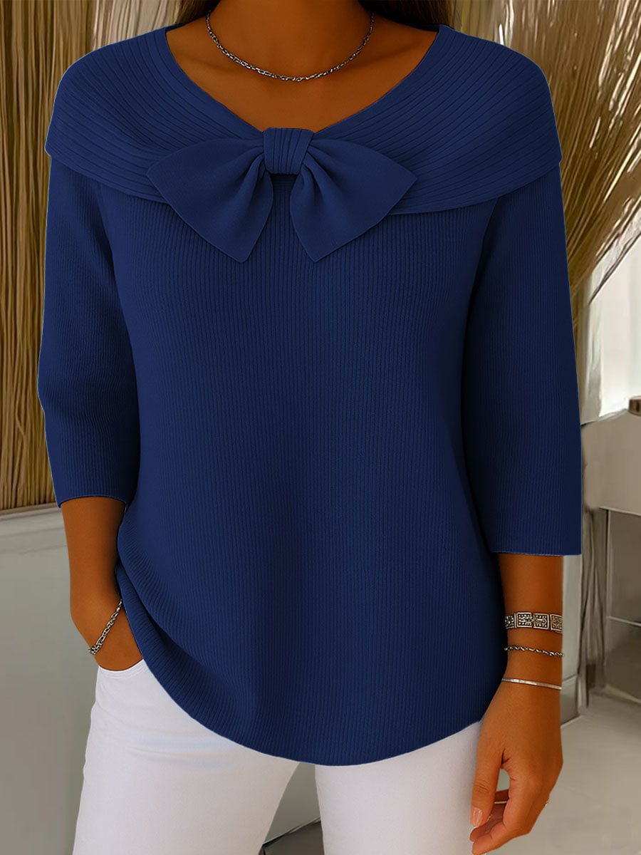 💥 Winter Best-selling  - ❄️ Stylish retro 80s style sweater with a fold-over collar, creating a slimming effect