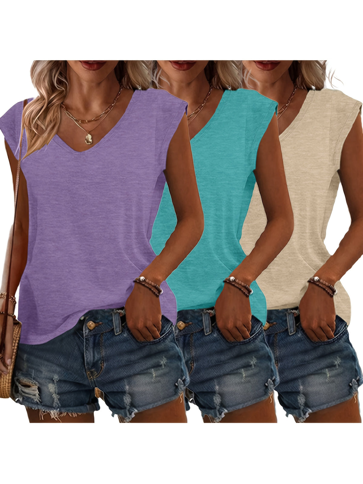Classic V-Neck Tee (3-Pack Set)