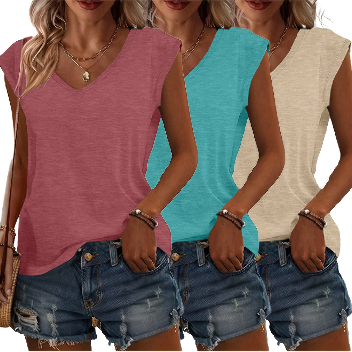 Classic V-Neck Tee (3-Pack Set)