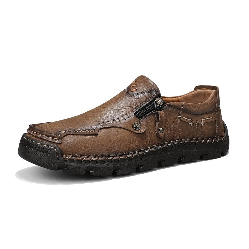 Finddbest™⏰Promotion - 70% OFF🔥 Men Casual Leather Loafer Summer Flat Soft Light Shoes