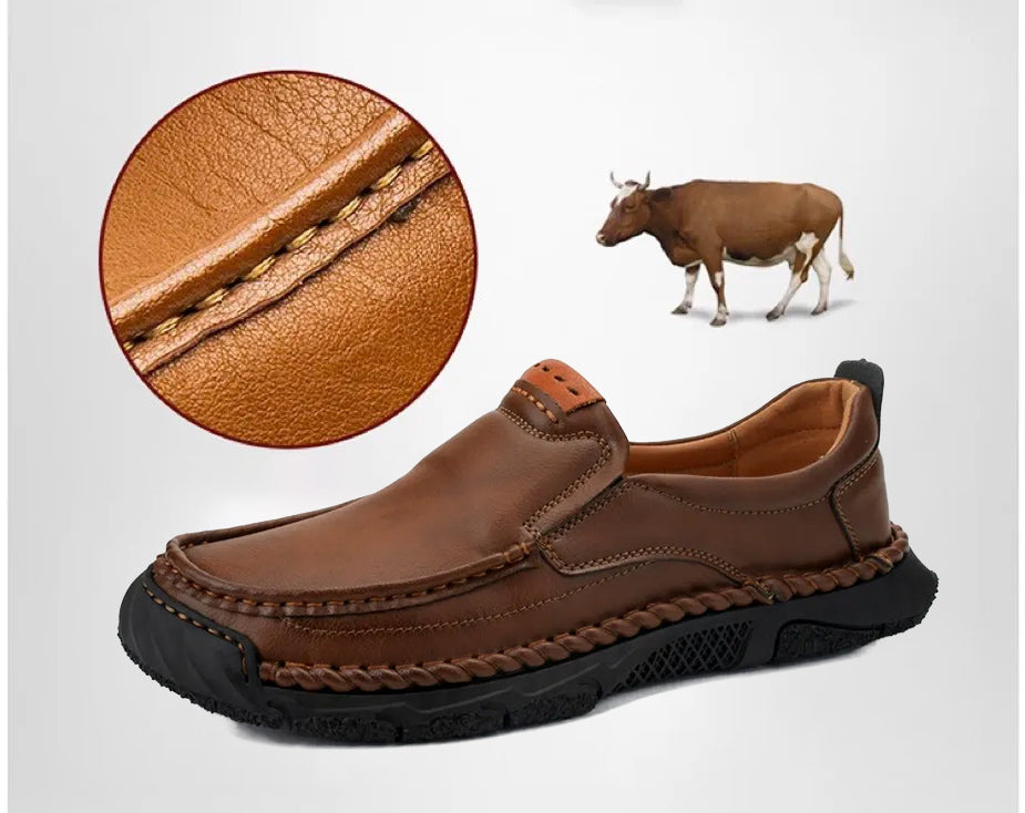 Limited Time Sale 70% OFF-Men’s   Premium Leather Slip On Shoes