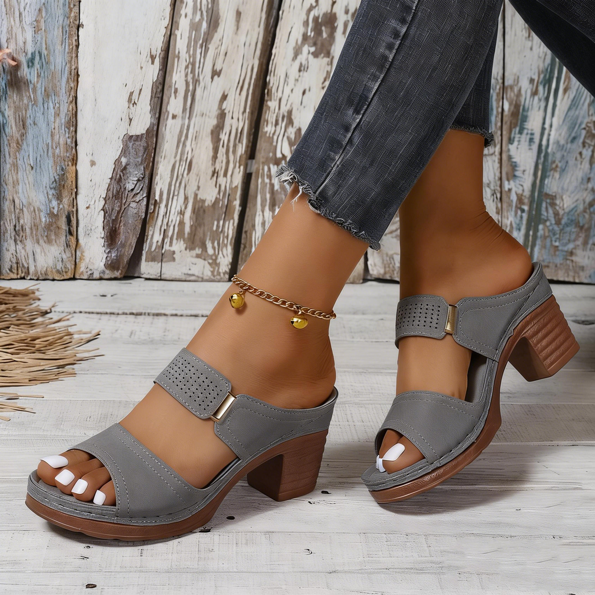 Last Day: 70% OFF 🎁 Women's Orthopedic High-Heel Sandals