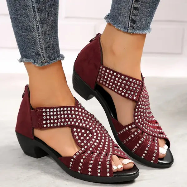 🔥Last Day Promotion 70% OFF🔥GlowStep™ Orthopedic Low Heel Cut-Out Sandals